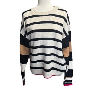 Scotch & Soda Striped Sweater Oatmeal Heather Pop New with Tags Size Small